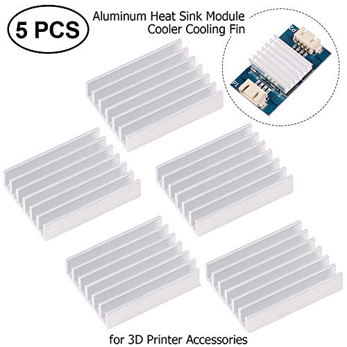 Innovateking-EU 5 unids Aluminio Disipador de Calor Disipador de Calor Módulo Enfriador Aleta de refrigeración para TL-Smoother Plus Módulo Adicional Accesorios de Impresora 3D