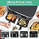 Alyvisun 2 Stück Airfryer Silikon Basket Wiederverwendbar Backform Air Fryer Silikonformen Rechteckig Einsatz Heissluftfritteuse Zubehör Mold, Silicone, Schwarz
