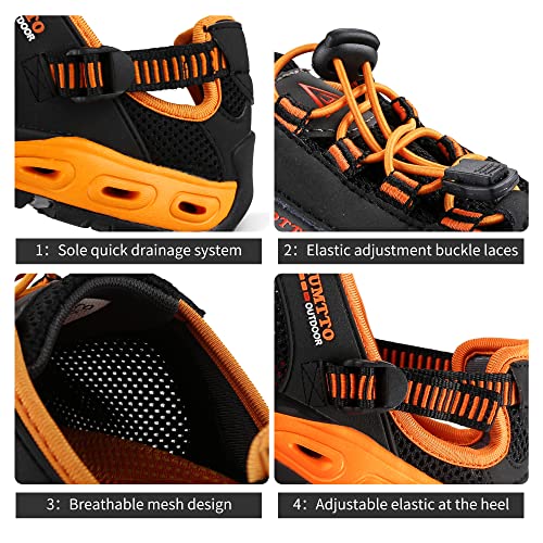 Image of HUMTTO Men's Amphibious Water Shoes - Hiking Sandals for Men Outdoor Water Sandal Closed Toe Non-Slip River Shoes Summer Quick Drying Aqua Shoe