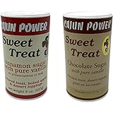 Cajun Power Sweet Treat (Spices/Seasoning) Powder Toppings - Cinnamon Sugar (8oz) and Chocolate Sugar (8oz)