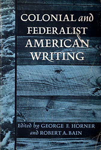 Colonial and Federalist American Writing B001M2D9IU Book Cover