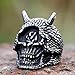 ZMY Home Horns Skull Ring - One-Eyed Demon Skull Desgin Fashion Stainless Steel Jewelry (13)