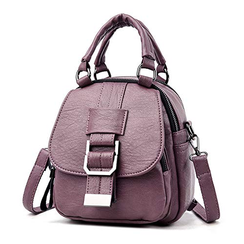 NIYUTA Mini Femmes Sac À Dos Cuir Souple Épaule Bandoulière Mignon Sacs à main fr172 Violet Cover