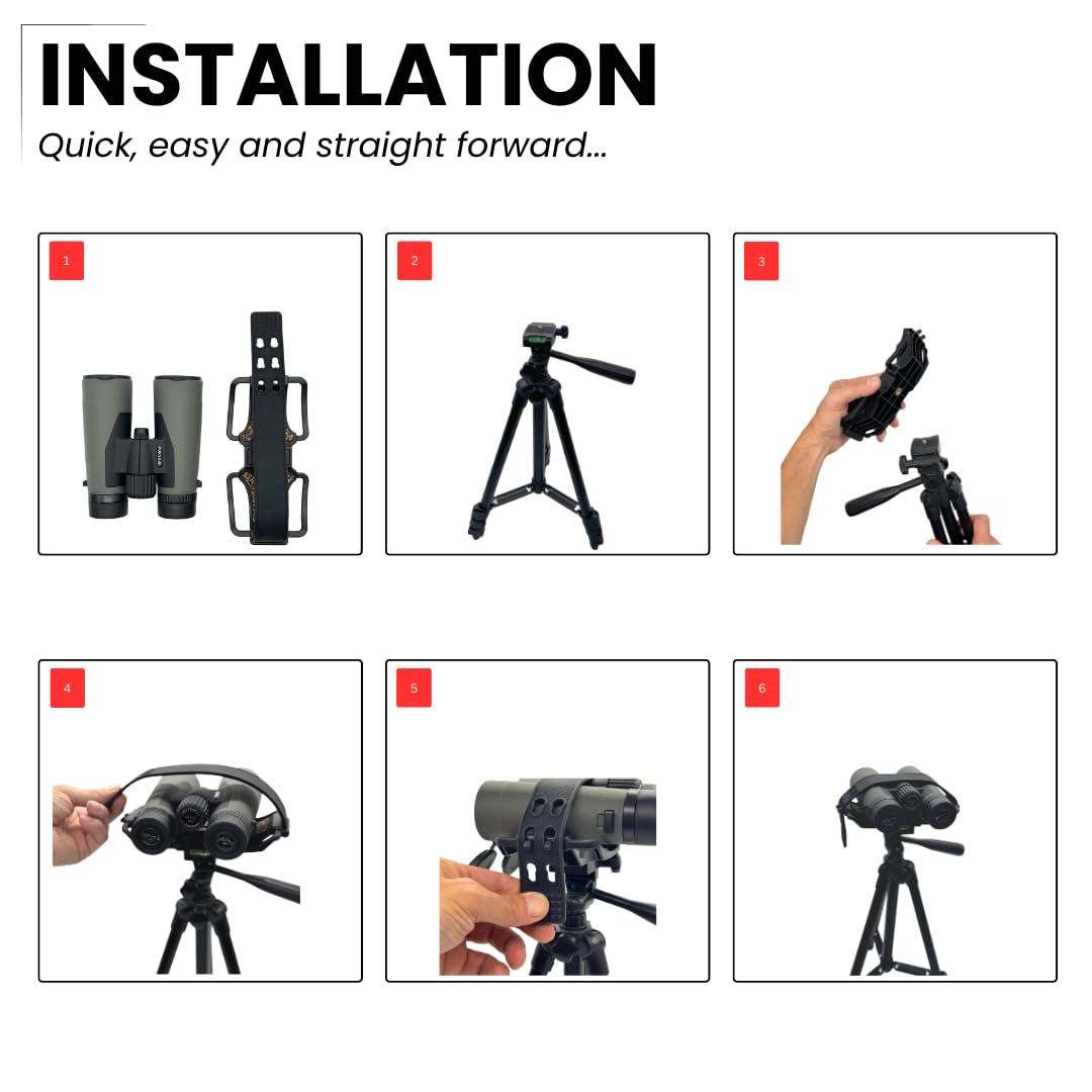 PURSUAL Adattatore universale per binocolo, 1/4-20, compatibile con tutti i treppiedi