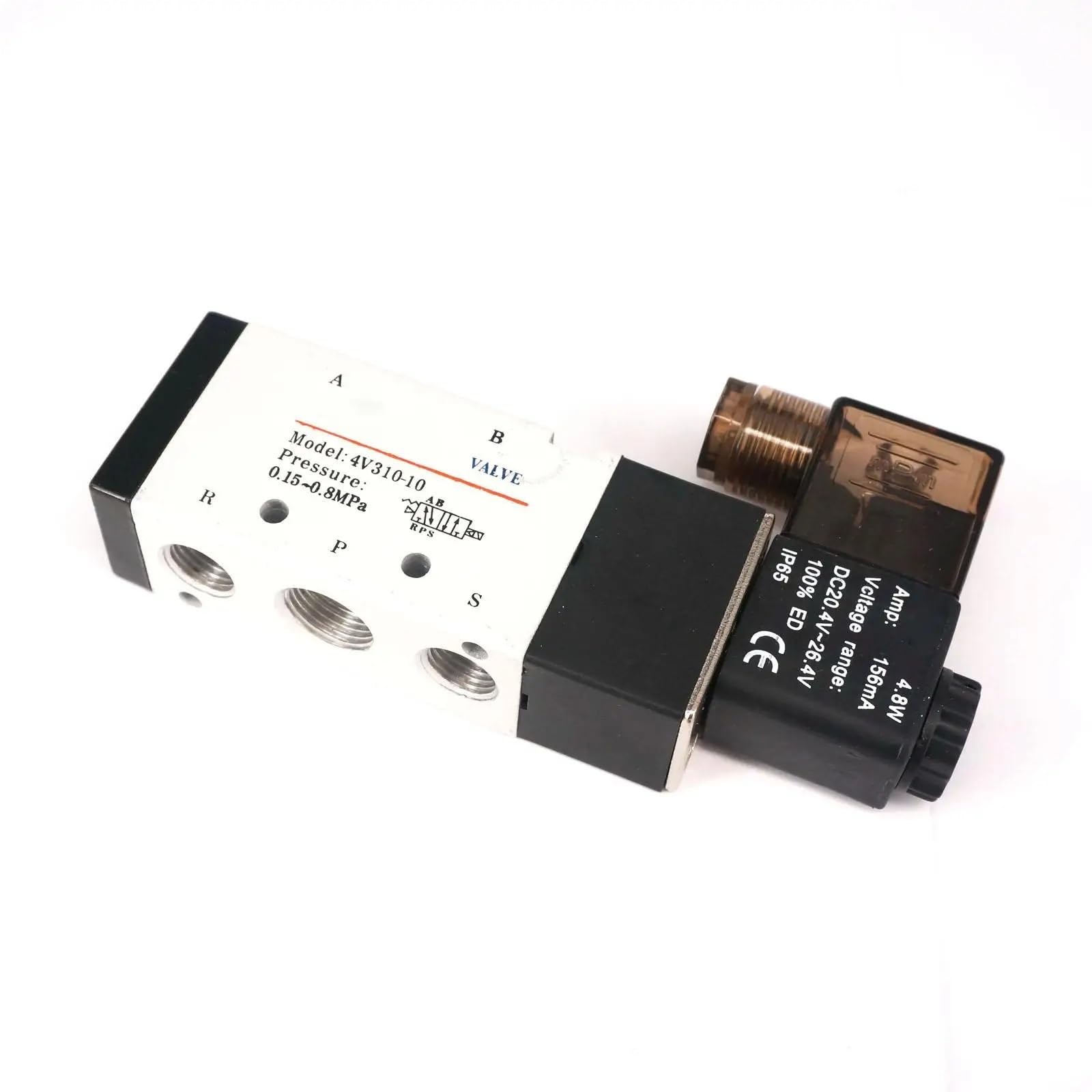 Válvula solenoide neumática 4V310-10 con bobina intercambiable para control de cilindros de aire