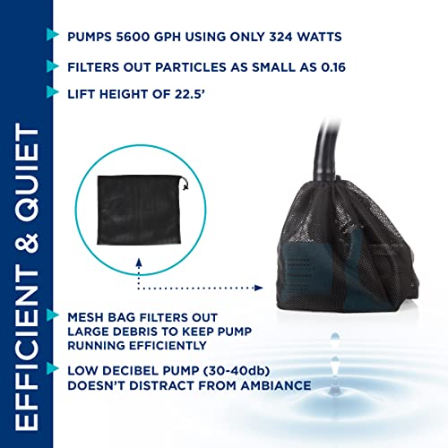 Alpine Corporation 5600 Gph Vortex Energy-Saving Pump For Ponds, Fountains, Waterfalls, And Water Circulation #TOP5