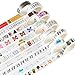 YUBX 10 rotoli Viaggio Washi Tape Set Pianifica calendario Decorativo per Fai da Te, diari proiettili, pianificatori, Scrapbooking, Confezioni