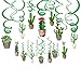 Cactus Hanging Ceiling Swirl Decoration(30Pcs Fully-Assembled),Fiesta Party Supplies Cactus Swirls Birthday Party Decorations,Mexican FiestaCeiling Decor,Birthday Baby Shower Favor Supplies Decor