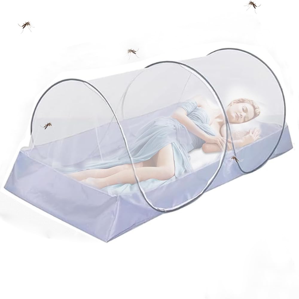 Mosquitera desplegable 200 x 100 x 73 cm, mosquitera plegable, para viajes, hogar, camping al aire libre, cómoda, rápida y portátil