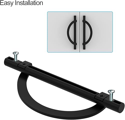 Miniatura 5 de Paquete de 10 manijas de gabinete de cocina color negro mate de 5 pulgadas, tiradores de gabinete de media luna, manijas de cocina para gabinetes,