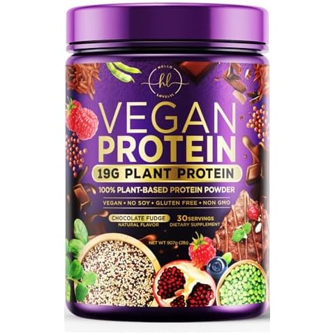 Vegan Protein Powder, Chocolate Fudge - 100% Plant Protein, 3.4g BCAAs, Premier Isolate, No Dairy, Whey or Gluten, Non-GMO, Easy Digesting, Vegan Protien Powder Women & Men, 2 Pounds (30 Servings) Cover