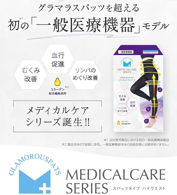 グラマラスパッツ 【むくみ解消/日本製/一般医療機器】 メディカル　3個セット Amazon.co.jp: グラマラスパッツ 【むくみ解消/日本製/一般医療