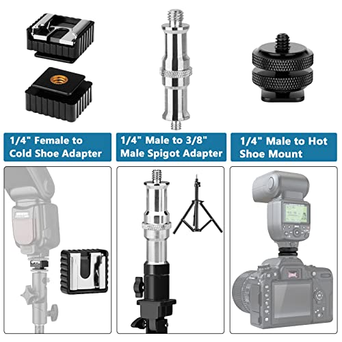 Camera Tripod Adapter, Chromlives 26Pack Camera Screw Mount Set 1/4 To 1/4 Tripod Screw,1/4 To 3/8 Camera Mount Adapter,Hot Shoe Adapter,Tripod Mount Adapter Set For Tripod/Monopod/Quick Release Plate #TOP6