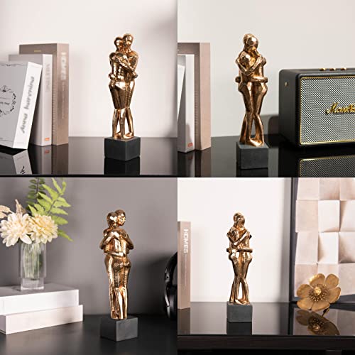 Lc Lcdecohome Couple Sculptures Bust Statue Home-Decor - Modern Art Sculpture Anniversary Wedding Gift Indoor Table Ornaments 2.75 * 2.75 * 11.5 Inch #TOP6