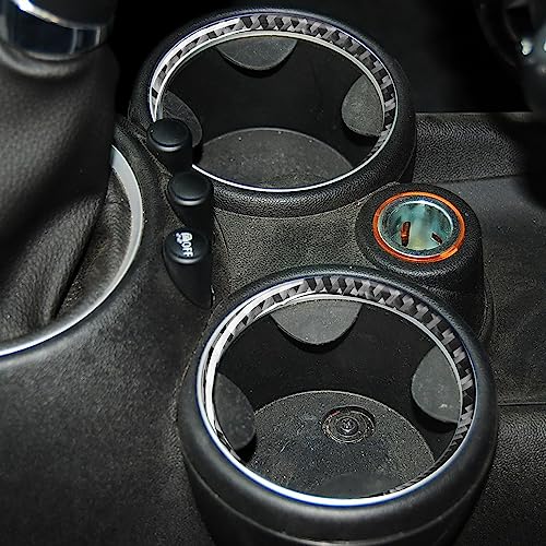 Anillo para portavasos de fibra de carbono para Mini Cooper miniatura 6