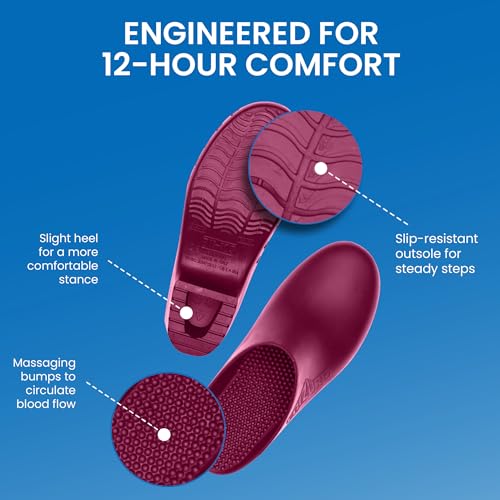 Image of CALZURO Classic Work Clogs Without Holes - Unisex Nursing Clogs - Non Slip Shoes - Autoclavable Rubber Kitchen Shoes for Women and Men -