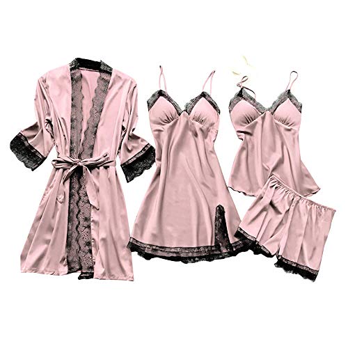 Vêtements de nuit femmes sexy dentelle, pyjama soie et soutien-gorge grande taille
