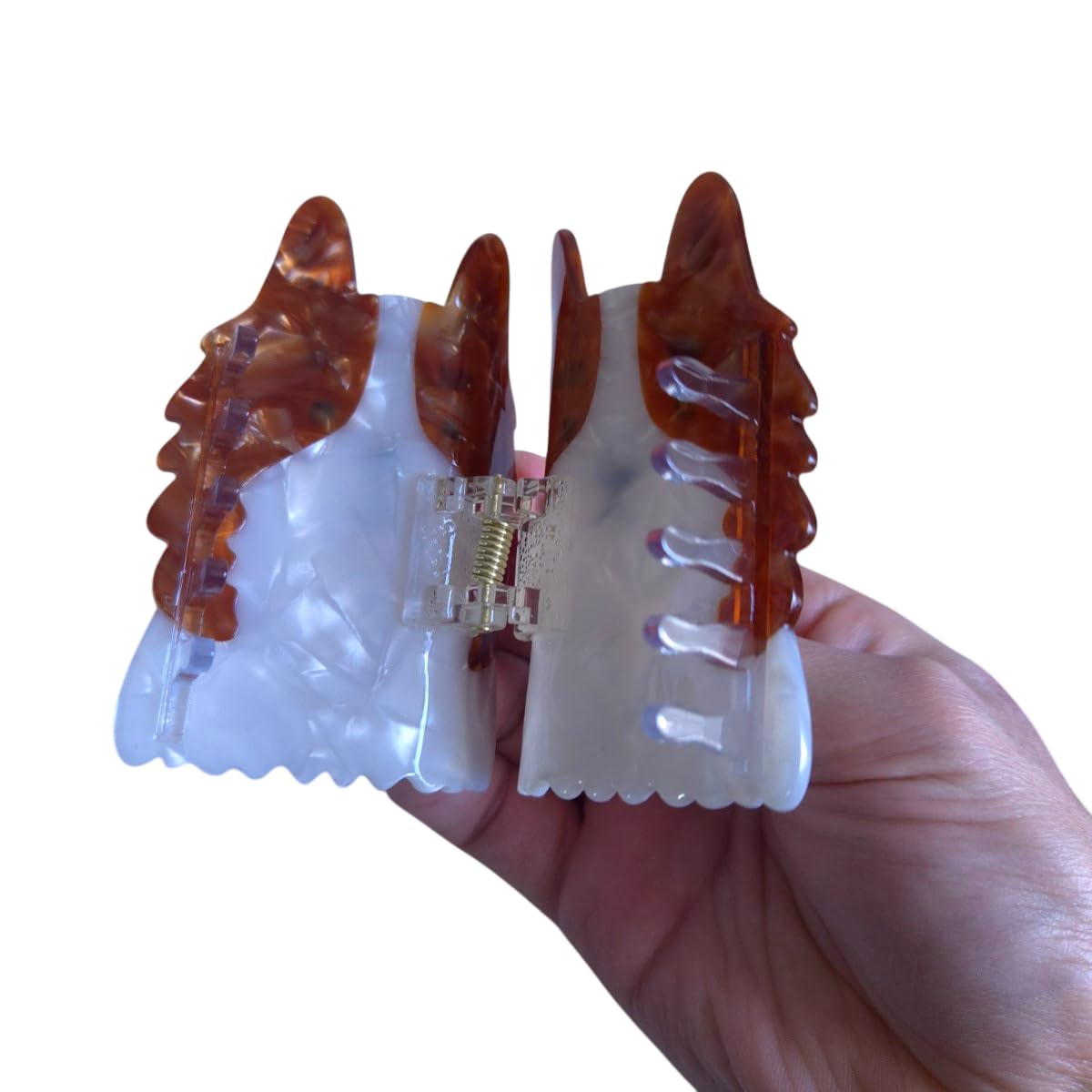 Cuddly Dog Hair Clip,Novelty Acetate Claw Clips,Small Hair Clips for Women,Funny Hair Clips,Brown - Image 4