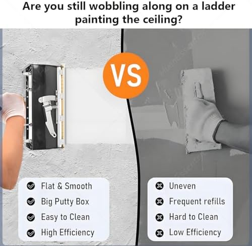 Adjustable Drywall Flat Box Set, Professional Taping Tool with 120° Aluminum Alloy, Includes 1060-1650mm Extendable Handle for 8" Sheetrock Installation