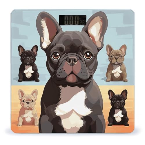 Báscula Digital para Baño con Diseño de Bulldog Francés
