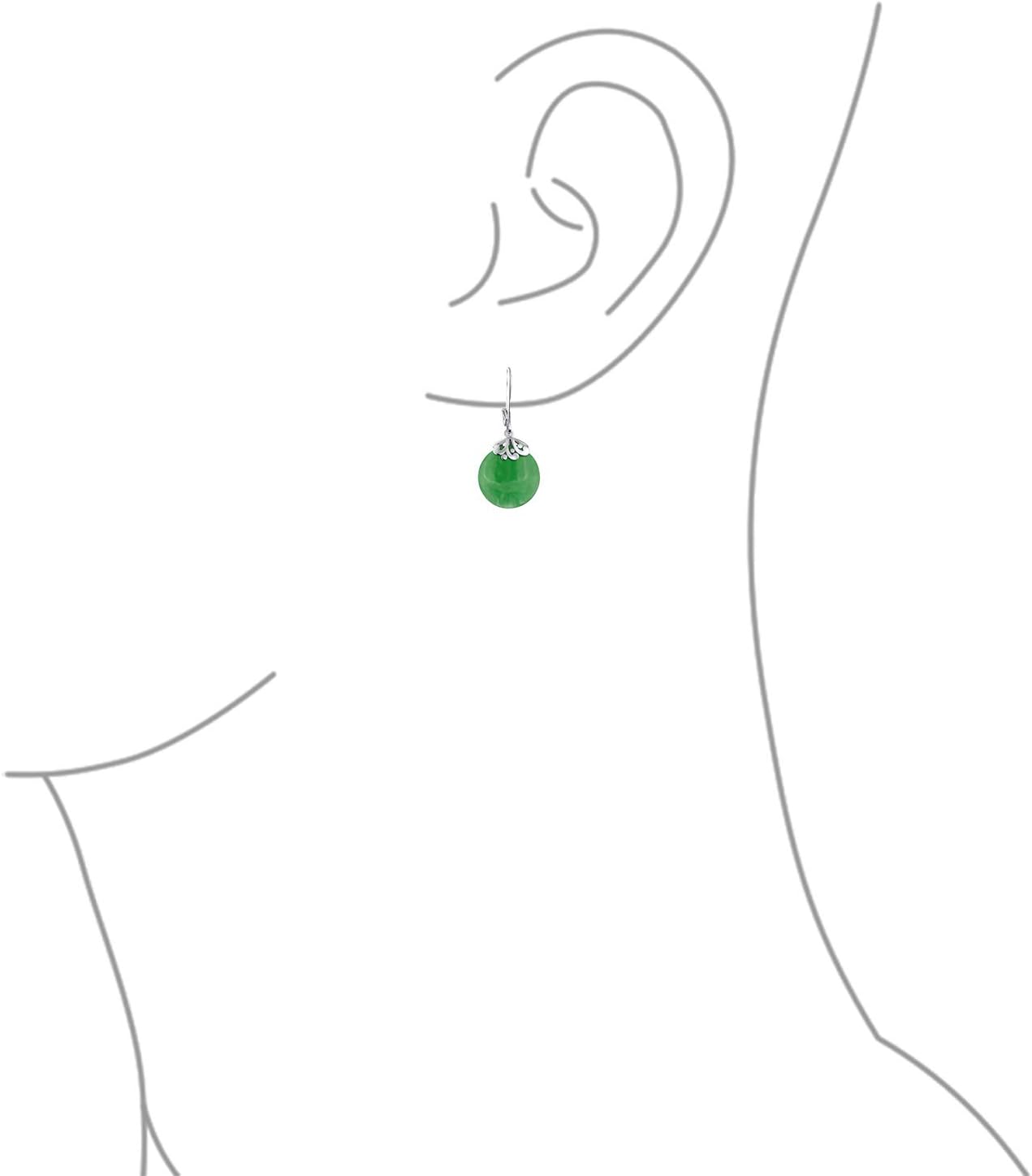 Western Style Filigree Lever Back Blue Red Green Black Gemstones Flat Round Circle Disc Dangle Drops Earrings For Women .925 Sterling Silver - Image 3