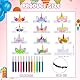 Einhorn Kinderkronen zum Ausmalen, 12 Farbigen Stiften +12 Einhorn Maske, Einhorn Basteln Masken, Einhorn Kreativ Partymasken, Einhorn Masken Bastelsets, Einhornmaske Set, Kinderparty Spiele Bastelset
