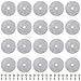 Dicunoy 20 Pack Round Front Reflectors, 3 Inch White Safety Reflectors with Center Mounting Hole and Screws for Post, Mailboxes, Driveway, Trailer, Tunnels, Cars, Garage Fence Gate, Truck