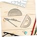 VILLFUL 2 Sets Mathematical Geometry Tool Set Transparent Ruler and Protractor Kit for Students Architects Designers and Engineers for Art Design Building Templates and Drawing