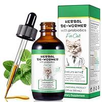 Wurmkur Katze 60ml, Entwurmungsmittel Katzen mit Probitika - Verbesserung der Verdauung, Immunitätsschub, Natürliche Katzenwurmer-Tropfen