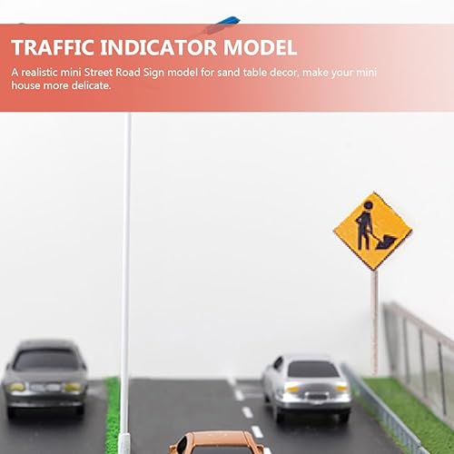 Miniatura 4 de TOYANDONA 14pcs Micro Paisaje Accesorios Miniatura Cosas Niños Playset Niños Juegos de Niños Indicador de Tráfico Modelo Tráfico Señales de Tráfico