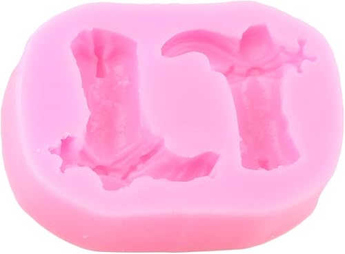 Miniatura 8 de XMOLDNMS Moldes de silicona para botas 3D, molde de fondant de bota de vaquero para decoración de tartas, decoración de cupcakes, caramelo y goma de