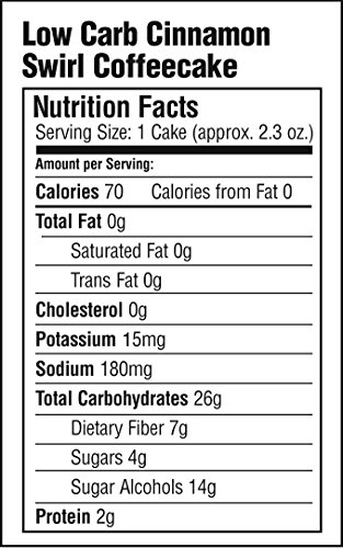 image for Simply Scrumptous Low Carb Fat Free Cinnamon Swirl Coffee Cake, 2.3 Ou