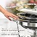 Amhier Chafing Dishes for Buffet 4 Pack, 5Qt Round Stainless Steel Chafing Dishes [Elegant and Smooth] Stainless Steel Chafing Dish Buffet Set for Weddings, Parties and Catering, Silver