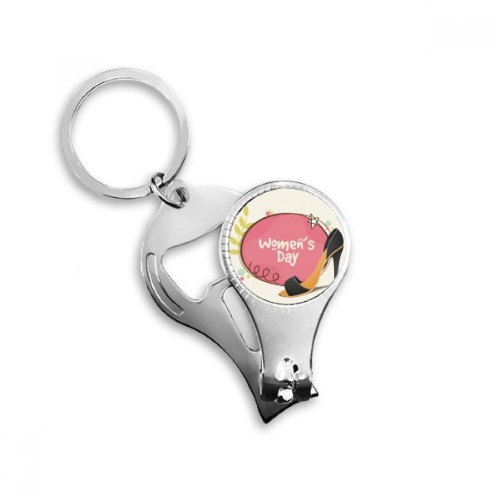 Porte-clés cadeau original femme avec coupe-ongles et décapsuleur