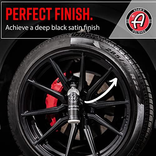 Adam's Graphene Tire Dressing - Deep Black Finish W/Graphene Non Greasy Car Detailing | Use W/Tire Applicator After Tire Cleaner & Wheel Cleaner | Ceramic Coating Like Tire Protection (Gallon) #TOP2