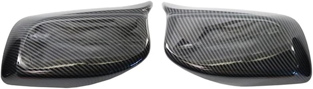 Wing Mirror Cover Rearview Mirror Cover Cap Carbon Fiber/Black for BMW 5 Series E60 E61 E63 E64 2004-2008 520i 525i 528i 528xi 530i Cap Side Mirror Covers (Color : Carbon One Pair)