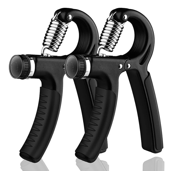 BLOXN Adjustable Hand Grip Strengthener, Hand Gripper for Men & Women for Gym Workout Hand Exercise Equipment to Use in Home for Forearm Exercise, Finger Exercise Power Gripper (Black, Pack of 2 60Kg(Black))-image-34