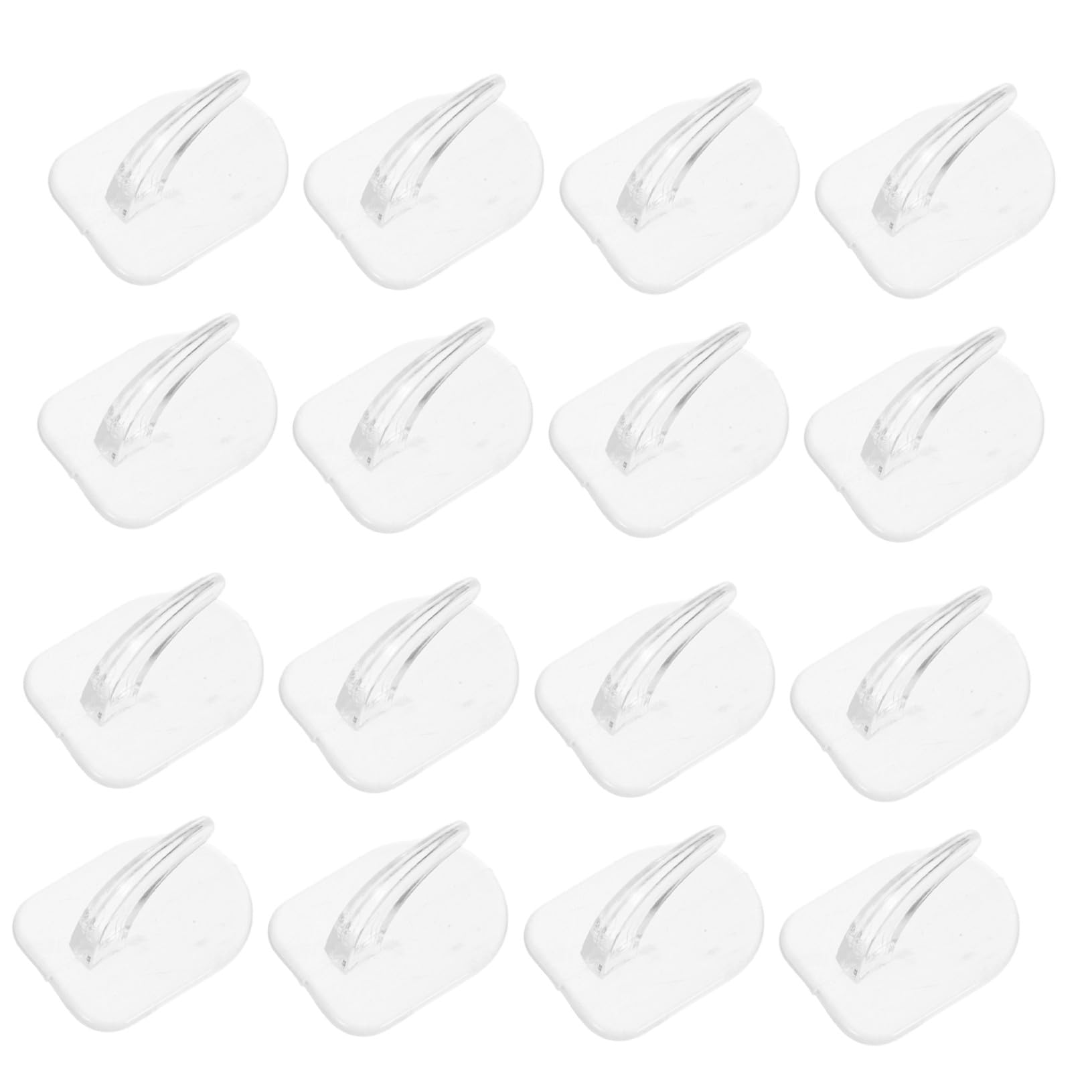 PRETYZOOM 250 Piezas Sin gancho pegajoso ganchos adhesivos para el hogar para uso de plastico PD Transparente