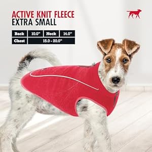 Insulated Fleece Sweater for Dogs | Lightweight Warm Dog Vest | Zipper Port for Harness | Cold Weather Winter Jacket | Rain Snow Repellant Coat | Adjustable for Small Medium Large Girl Dogs redxs  Cucciolini Doodles Insulated fleece sweater for dogs | lightweight warm dog vest | zipper port for harness | cold weather winter jacket | rain snow repellant coat | adjustable for small medium large girl dogs redxs   cucciolini doodles
