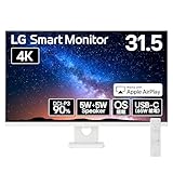 LG Monitor モニター ディスプレイ 32U721SA-W 31.5インチ/4K(3840×2160)/DCI-P3 90%/約10.7億色表示(8bit+FRC)/HDR/アンチグレア/USB Type-C（最大65W給電）/自動明るさ調整/リモコン付属/webOS/ワイヤレス画面共有/スピーカー/スマートモニター