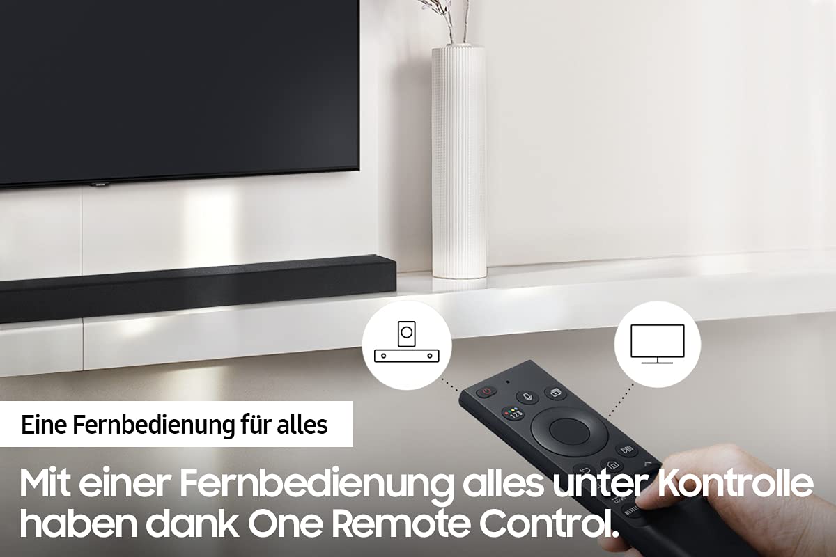 Samsung 2.1-Kanal Soundbar HW-A430/ZG mit DTS Virtual:X, Bass-Boost-Modus, Surround Sound Expansion [2021], Graphitschwarz