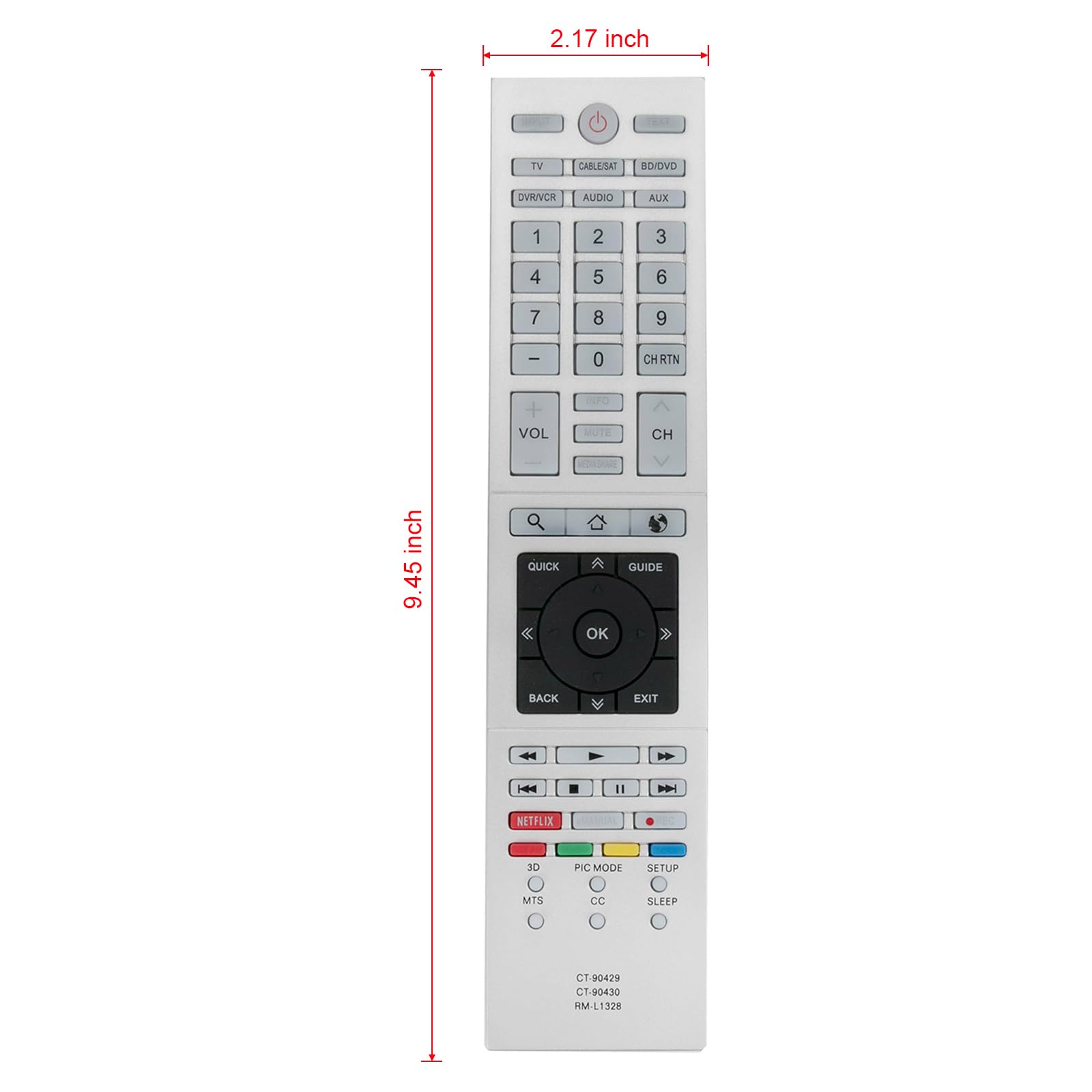 Amazon.com: Replaced Remote fit for Toshiba 4K Smart TV CT-90428