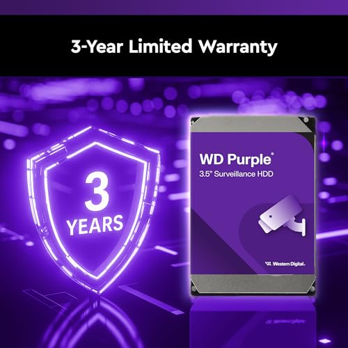 Image of Western Digital 2TB WD Purple Surveillance Internal Hard Drive HDD - SATA 6 Gb /s, 64 MB Cache, 3.5 inch - WD23PURZ