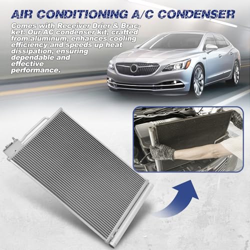 Image of Air Conditioning A /C Condenser Compatible with Buick LaCrosse 2017-2019, Chevrolet Malibu 2016-2022
