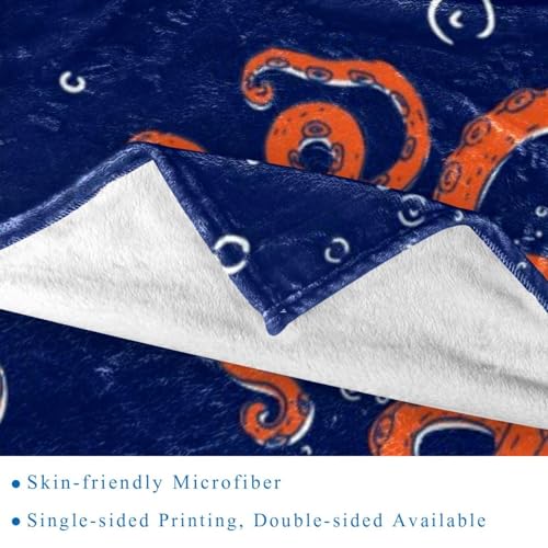 Couverture pieuvre microfibre douce, le cadeau idéal pour le canapé