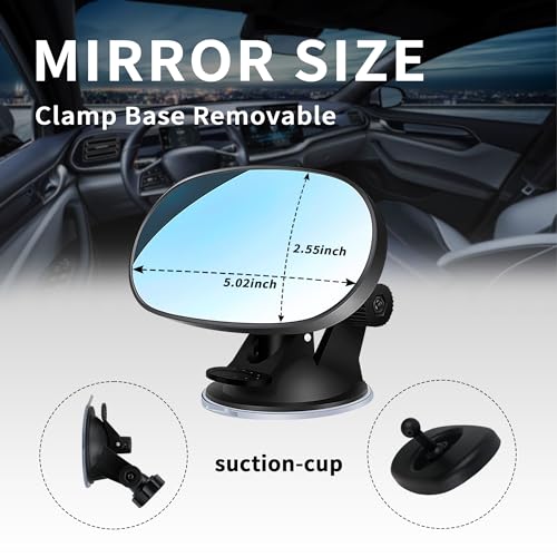 Image of Junecarp 360 Adjustable Baby Car Mirror,HD Suction-Cup Style Car Seat Mirror for Baby Rear Facing,Carseat Mirrors Rear Facing Essential Interior Car Accessories Fit for Cars SUVs (Suction Cup)