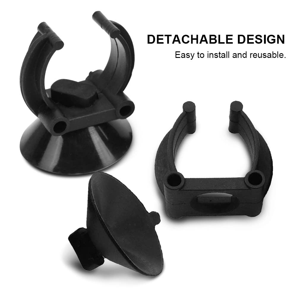 DONGKER 10 PCS Ventouses Chauffantes pour Aquarium, Lampe de Plongée Ventouse Gel de Silice Ventouse avec Clips pour Fish Tank