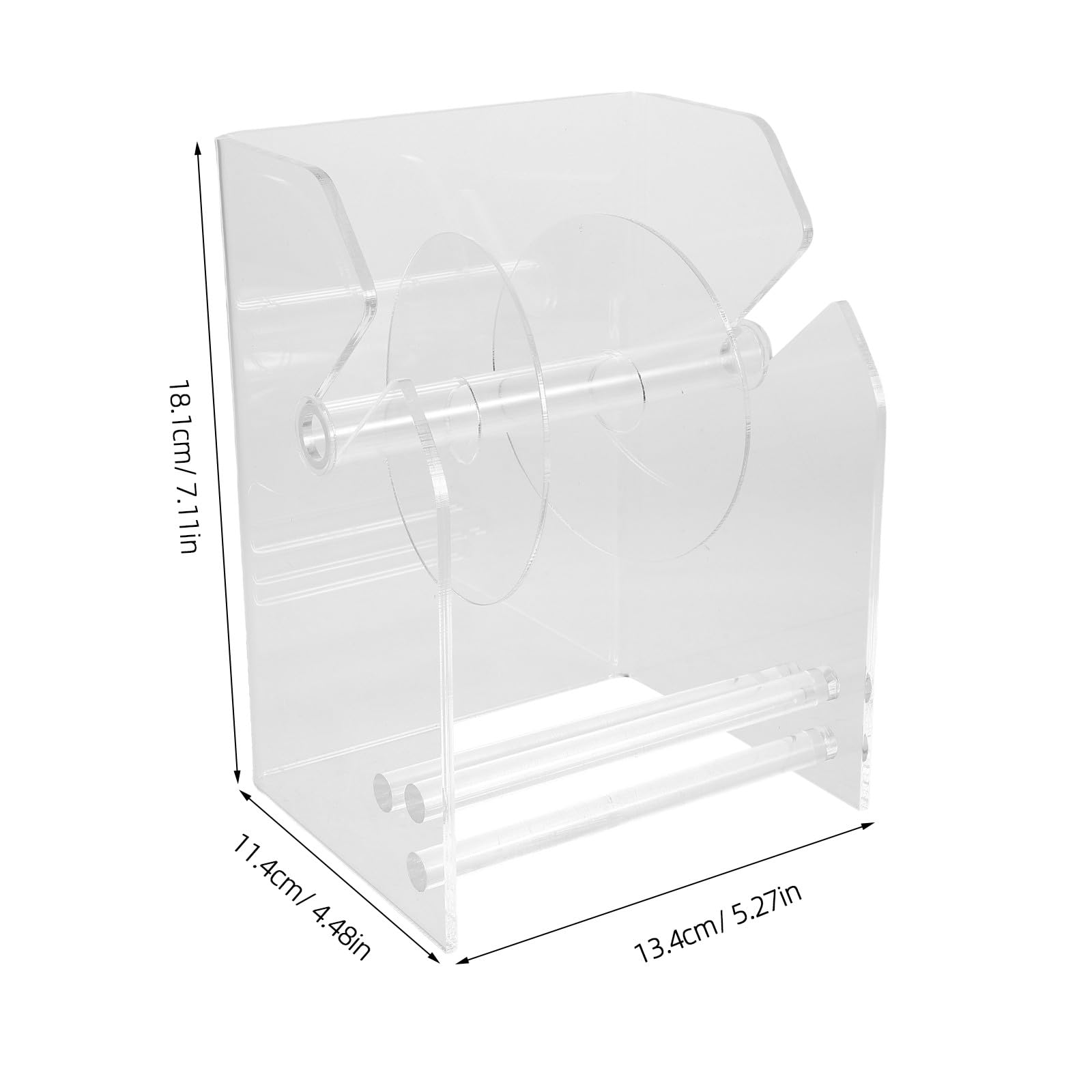 MAGICLULU Distributore di Etichette Adesive a 3 Slot Regolabile, Porta Rotolo di Etichette Trasparenti Compatto e Salvaspazio, Organizzatore da Scrivania per Ufficio e Scuola