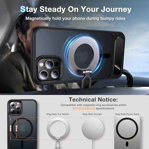 Support magnétique iPhone 12 Pro Max antichoc coque silicone mat avec béquille