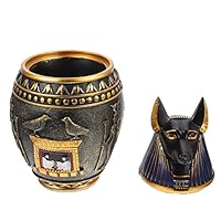 古代エジプト風革張り陶器 置物 古代エジプト風革張り陶器 置物